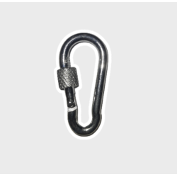 Karabińczyk 4mm ocynk z nakrętką zabezpieczającą