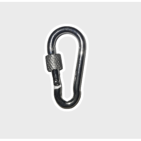 Karabińczyk 4mm ocynk z nakrętką zabezpieczającą