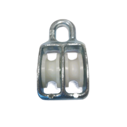 Bloczek do lin 8mm podwójny 30mm ocynk