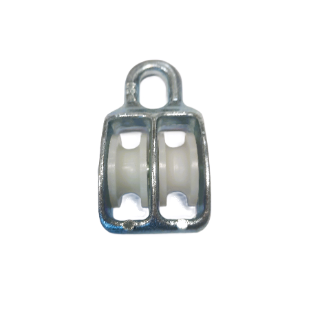 Bloczek do lin podwójny 30mm ocynk