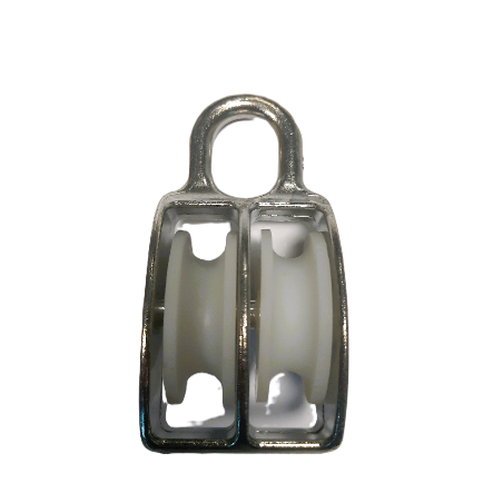 Bloczek do lin 10mm podwójny 40mm ocynk