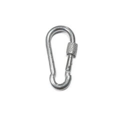 Karabinek z nakrętką zabezpieczającą 5mm ocynk